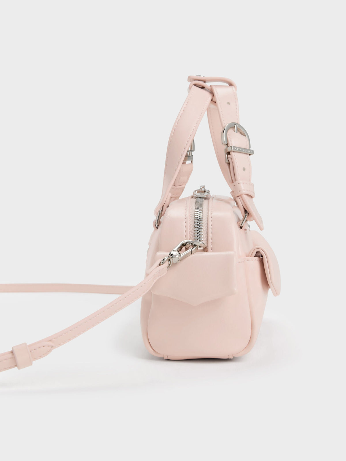 CHARLES & KEITH Featured | Rachel Multi-Pocket Bowling Bag - Soft Pink