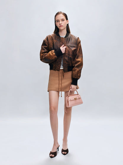 CHARLES & KEITH Featured | Aubrielle Croc-Effect Belted Top Handle Bag - Light Pink