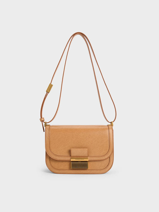 CHARLES & KEITH Premium | Charlot Bag - Toffee