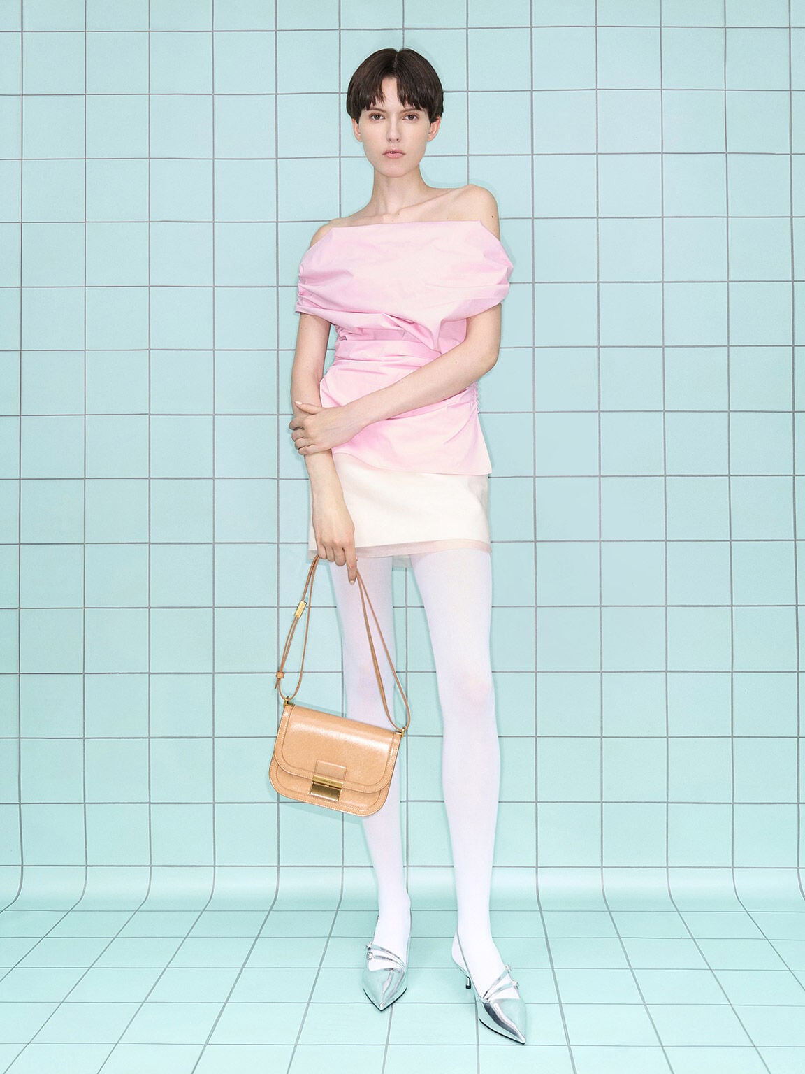 CHARLES & KEITH Premium | Charlot Bag - Toffee