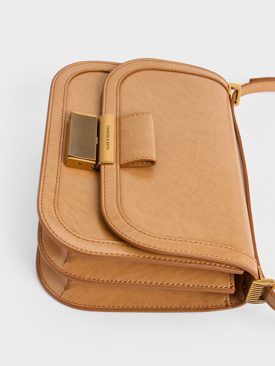 CHARLES & KEITH Premium | Charlot Bag - Toffee