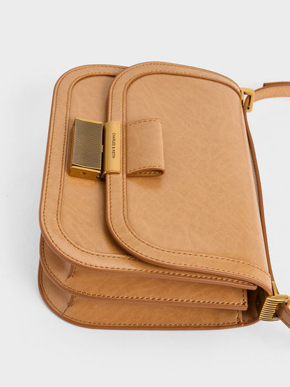 CHARLES & KEITH Premium | Charlot Bag - Toffee