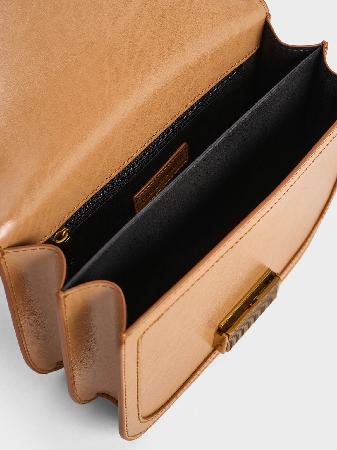 CHARLES & KEITH Premium | Charlot Bag - Toffee