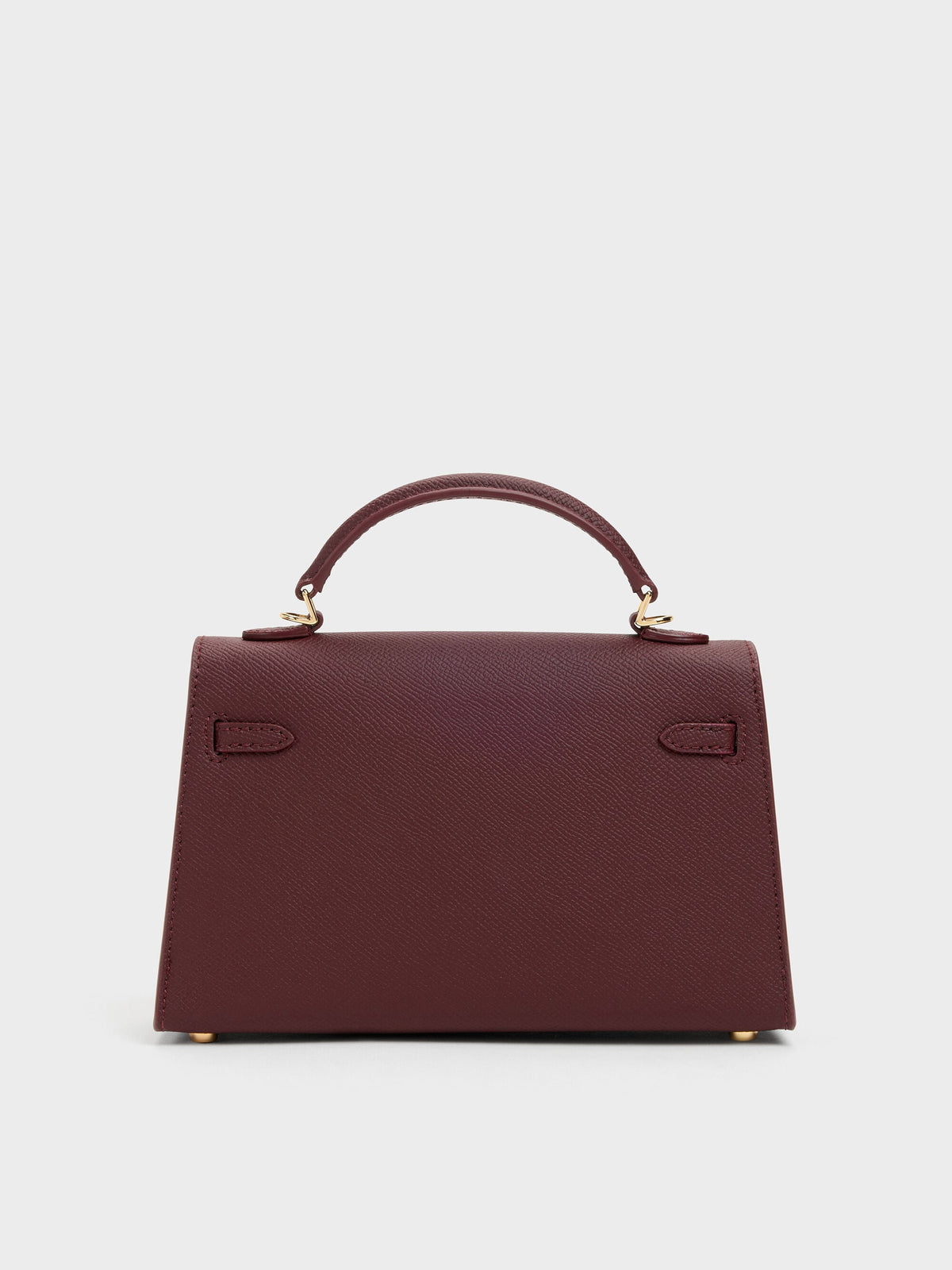 CHARLES & KEITH Quality | Tricha Knotted-Belt Top Handle Bag - Wineberry Red