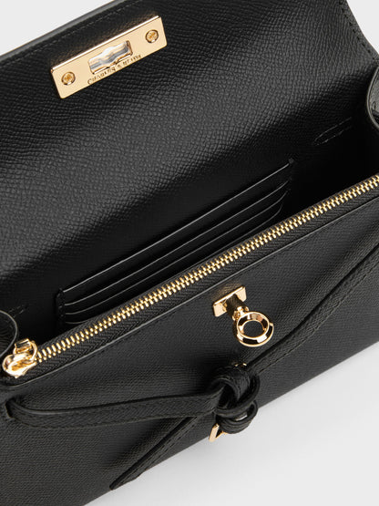 CHARLES & KEITH Featured | Tricha Knotted-Belt Top Handle Bag - Black