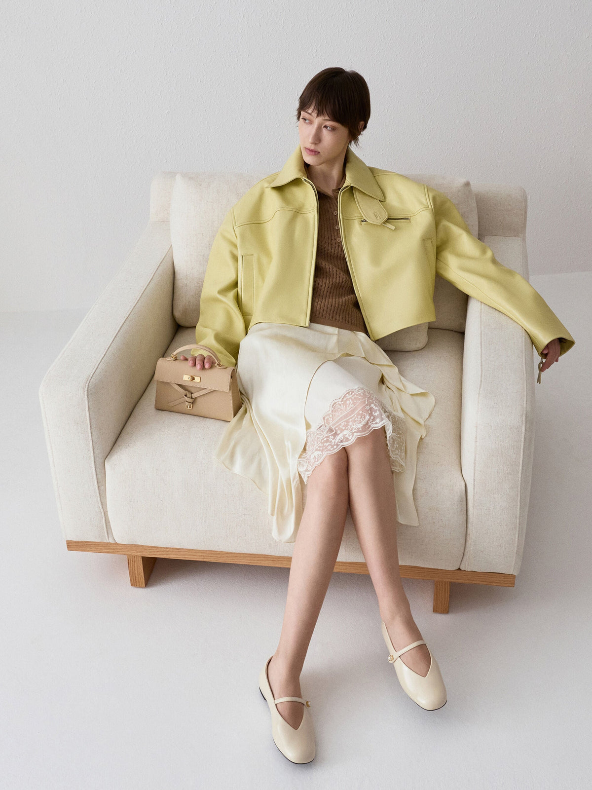 CHARLES & KEITH Recommended | Tricha Knotted-Belt Top Handle Bag - Sand Beige