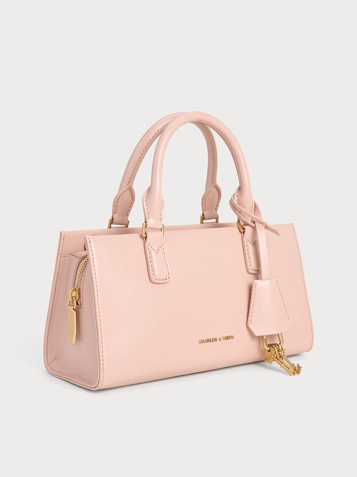 CHARLES & KEITH Recommended | Kerry Top Handle Bag - Light Pink