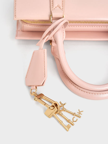 CHARLES & KEITH Recommended | Kerry Top Handle Bag - Light Pink