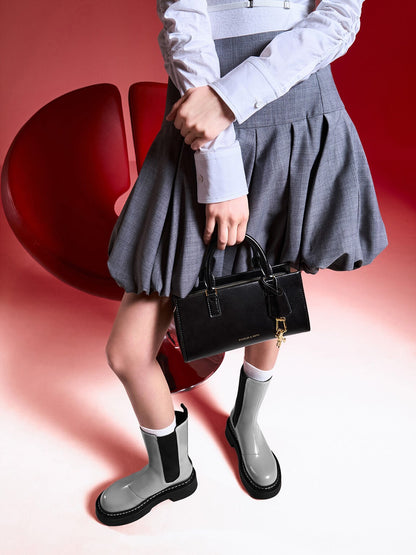 CHARLES & KEITH Value | Kerry Top Handle Bag - Black