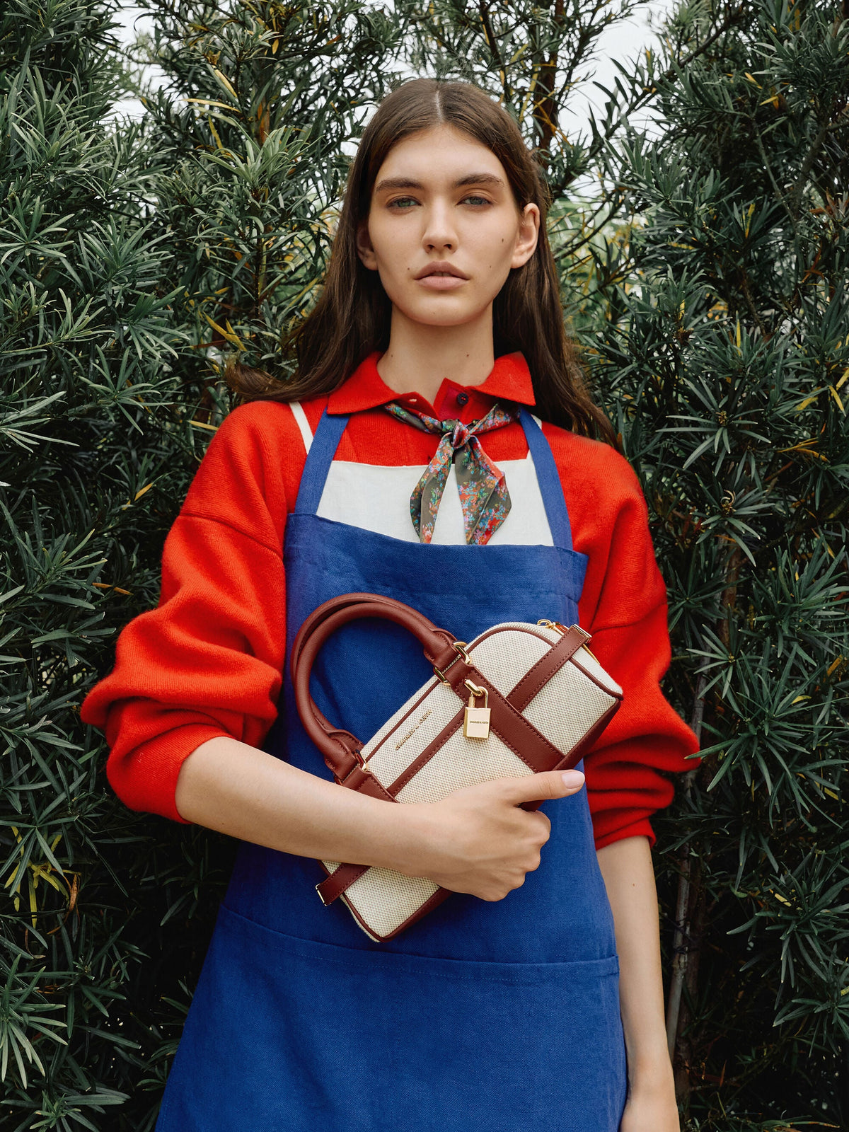 CHARLES & KEITH Classic | Scottie Canvas Bowling Bag - Brick