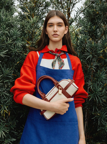 CHARLES & KEITH Classic | Scottie Canvas Bowling Bag - Brick