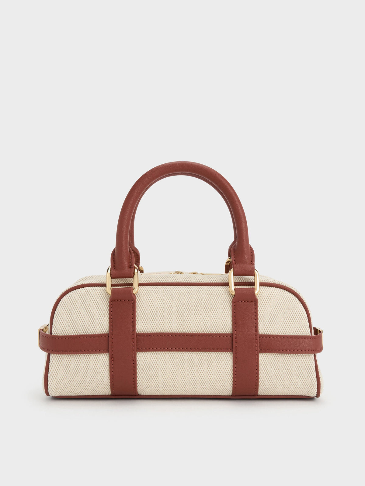 CHARLES & KEITH Classic | Scottie Canvas Bowling Bag - Brick