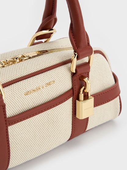 CHARLES & KEITH Classic | Scottie Canvas Bowling Bag - Brick