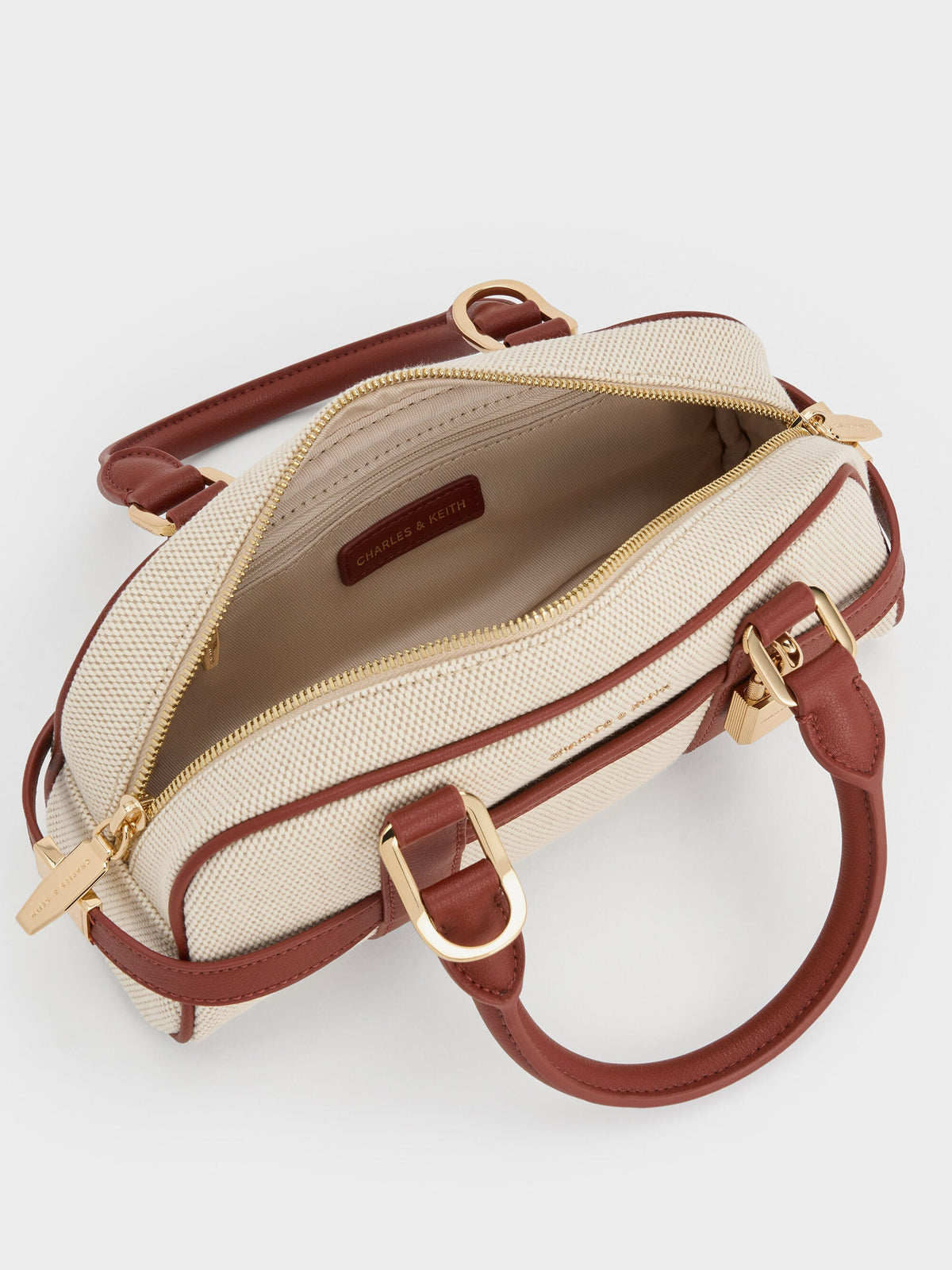 CHARLES & KEITH Classic | Scottie Canvas Bowling Bag - Brick