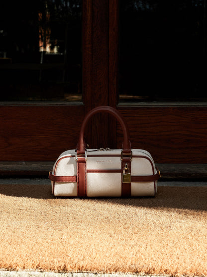 CHARLES & KEITH Classic | Scottie Canvas Bowling Bag - Brick