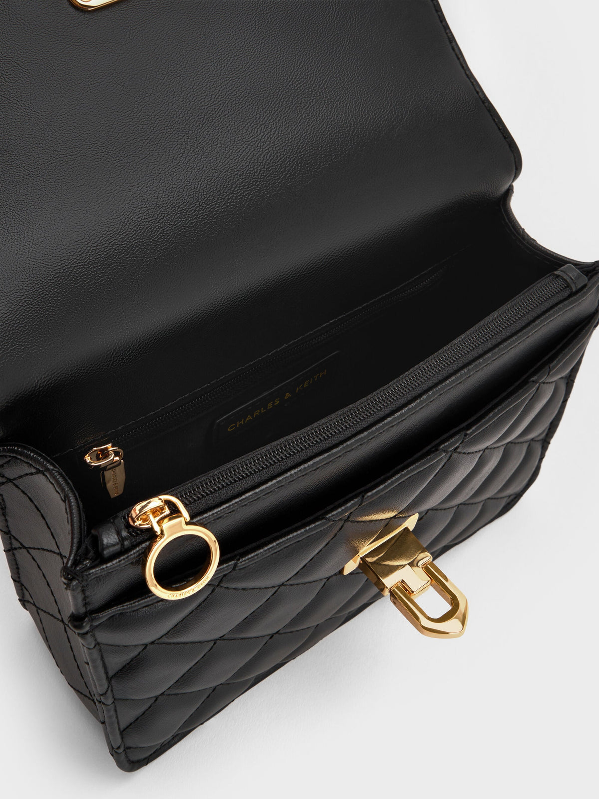 CHARLES & KEITH New | Cressida Quilted Top Handle Bag - Black