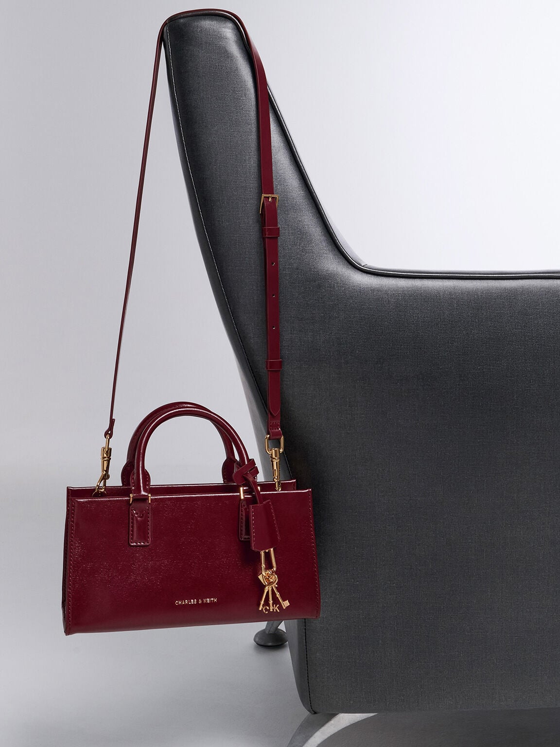 CHARLES & KEITH Discount | Kerry Top Handle Bag - Mulberry Plum