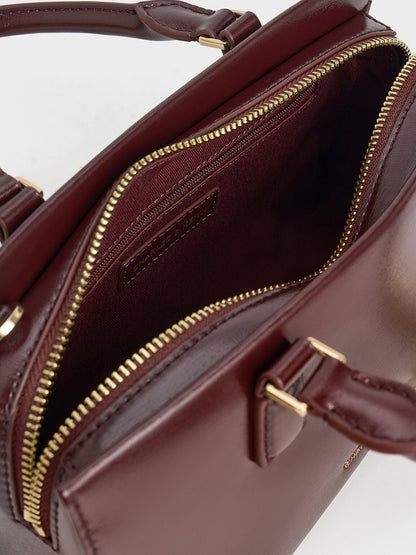 CHARLES & KEITH Discount | Kerry Top Handle Bag - Mulberry Plum