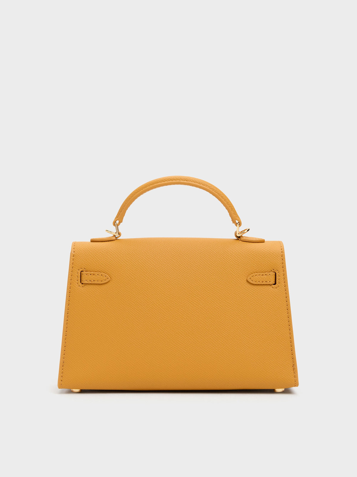 CHARLES & KEITH Signature | Tricha Knotted-Belt Top Handle Bag - Saffron Yellow