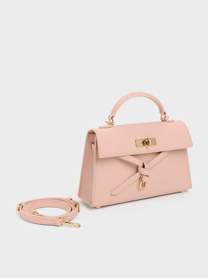 CHARLES & KEITH Best Price | Tricha Knotted-Belt Top Handle Bag - Pink