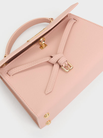 CHARLES & KEITH Best Price | Tricha Knotted-Belt Top Handle Bag - Pink