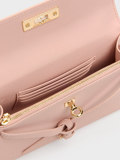 CHARLES & KEITH Best Price | Tricha Knotted-Belt Top Handle Bag - Pink