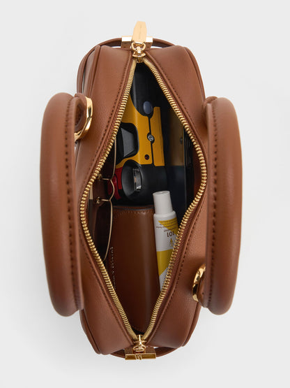 CHARLES & KEITH Deals | Scottie Bowling Bag - Chocolate