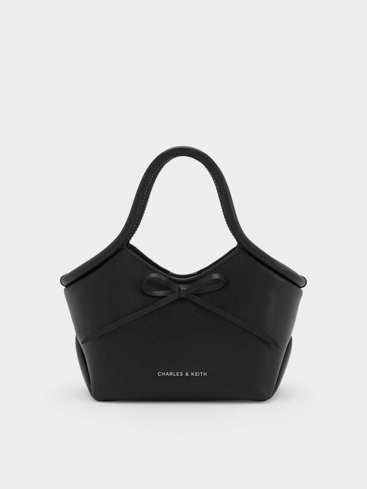 CHARLES & KEITH New | Hazel Bow Tubular Top Handle Bag - Noir