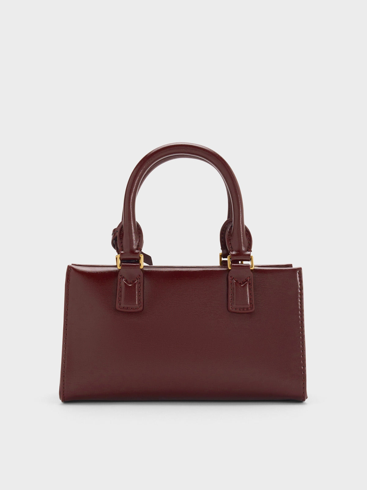 CHARLES & KEITH Premium | Mini Kerry Top Handle Bag - Wineberry Red