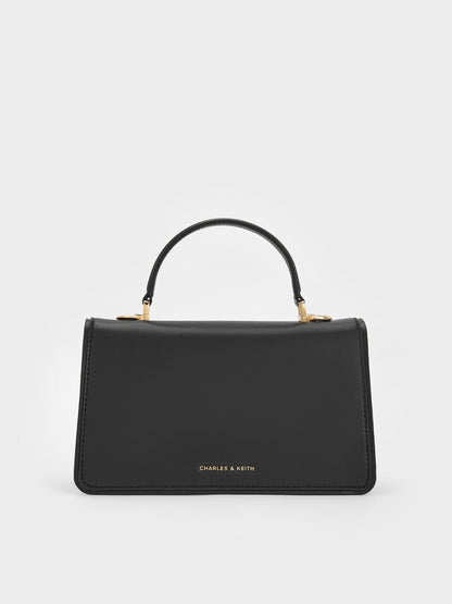CHARLES & KEITH Popular | Arlet Belted Top Handle Bag - Black
