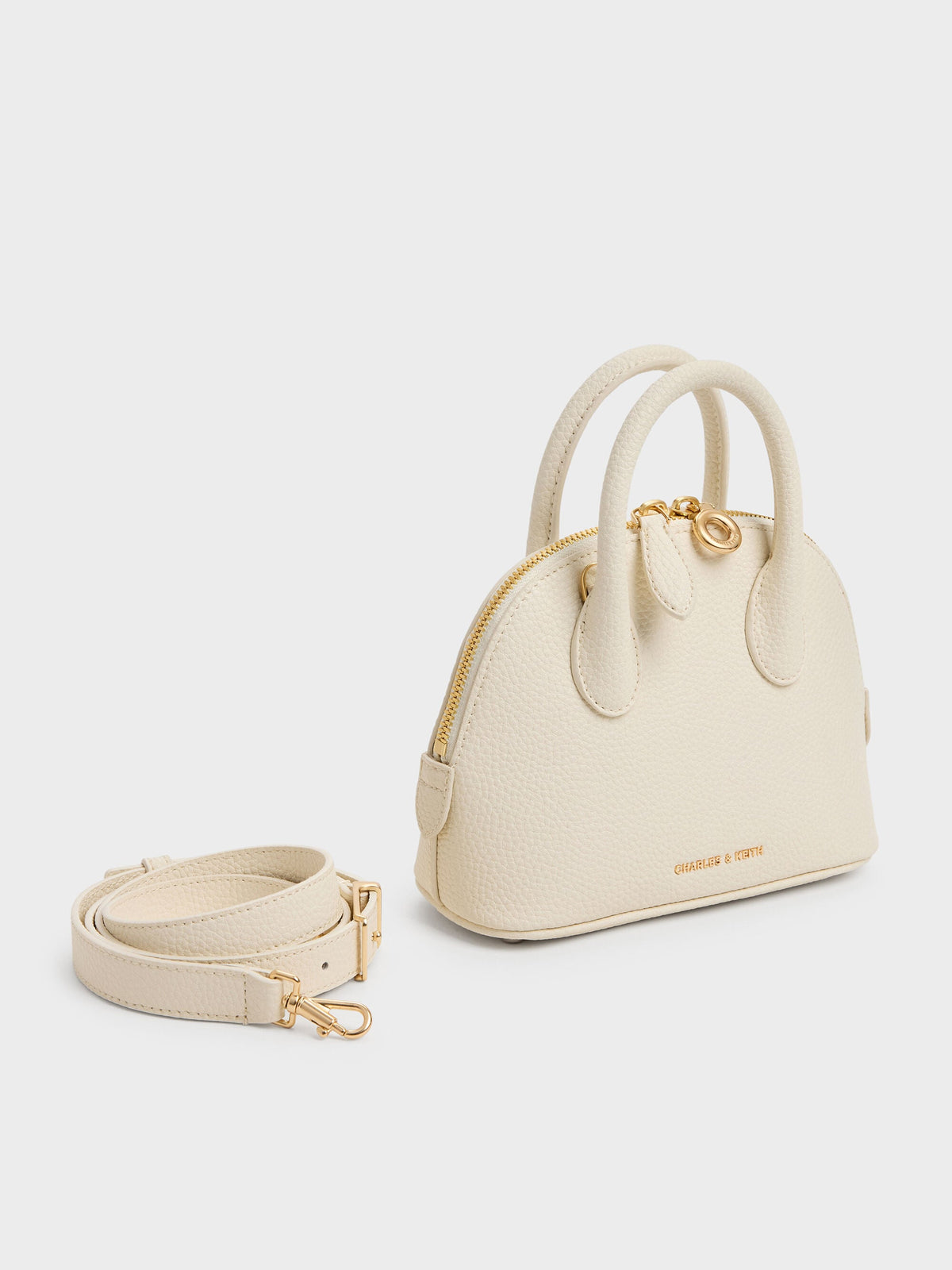 CHARLES & KEITH Trending | Beryl Bowling Bag - Cream
