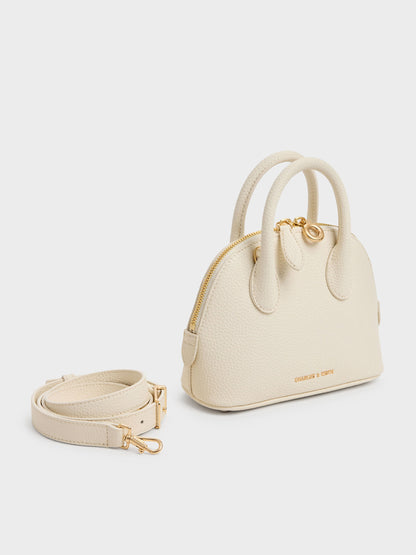 CHARLES & KEITH Trending | Beryl Bowling Bag - Cream