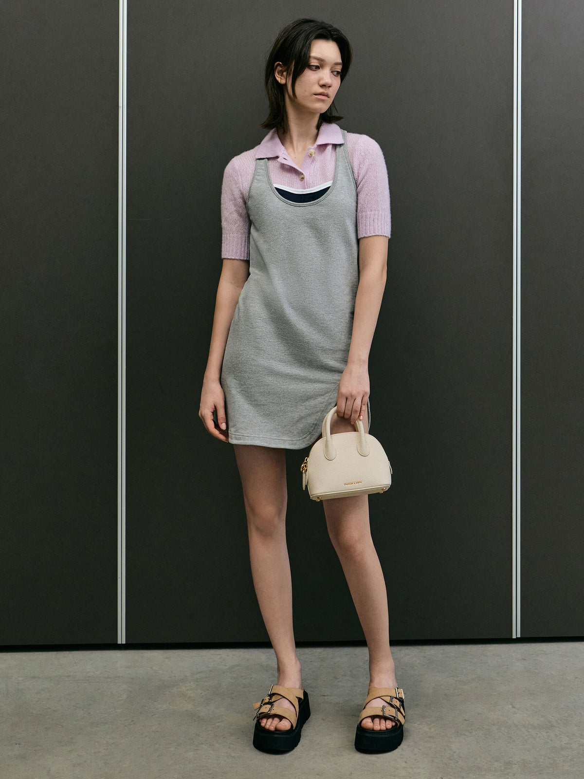CHARLES & KEITH Trending | Beryl Bowling Bag - Cream
