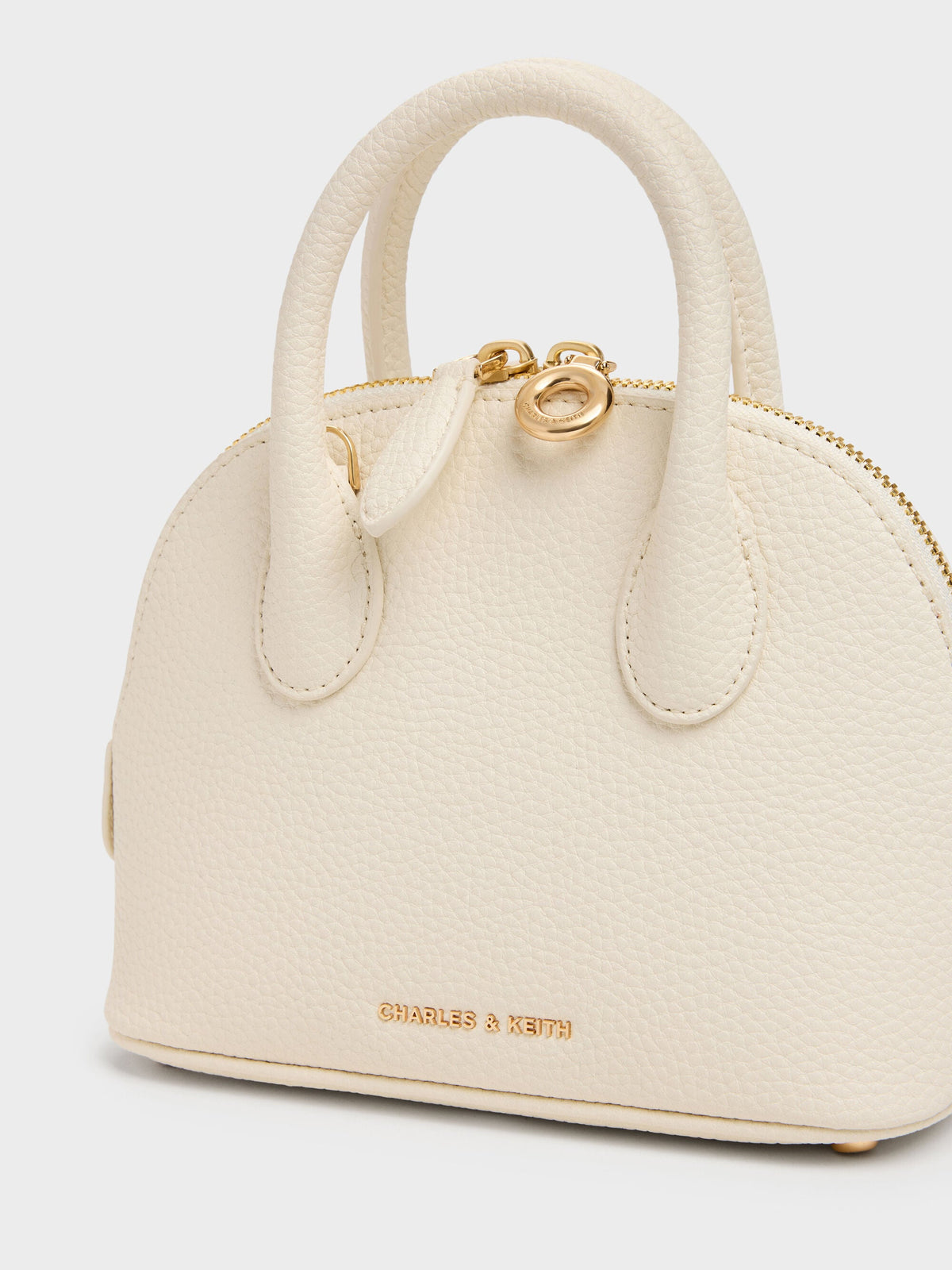 CHARLES & KEITH Trending | Beryl Bowling Bag - Cream