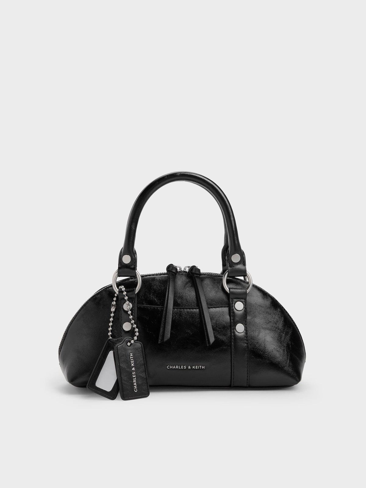 CHARLES & KEITH New | Tatiana Studded Bowling Bag - Noir