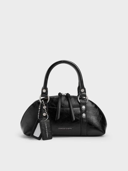 CHARLES & KEITH New | Tatiana Studded Bowling Bag - Noir