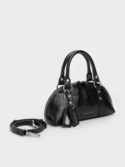CHARLES & KEITH New | Tatiana Studded Bowling Bag - Noir