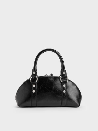 CHARLES & KEITH New | Tatiana Studded Bowling Bag - Noir