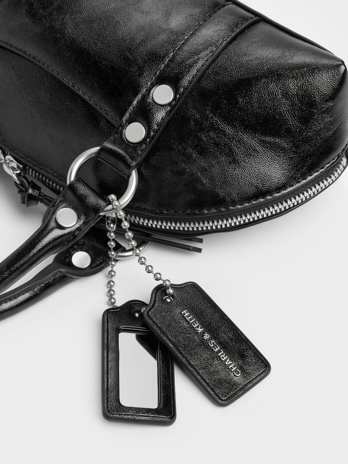 CHARLES & KEITH New | Tatiana Studded Bowling Bag - Noir