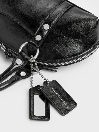 CHARLES & KEITH New | Tatiana Studded Bowling Bag - Noir