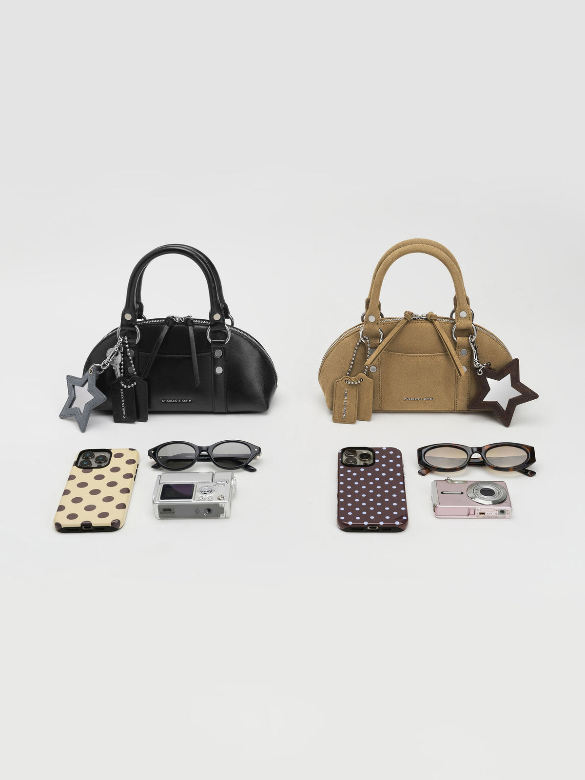 CHARLES & KEITH New | Tatiana Studded Bowling Bag - Noir