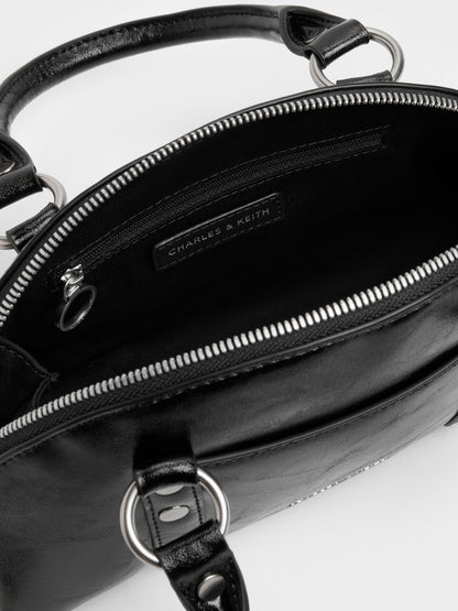 CHARLES & KEITH New | Tatiana Studded Bowling Bag - Noir
