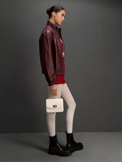 CHARLES & KEITH Classic | Cressida Quilted Top Handle Bag - Cream
