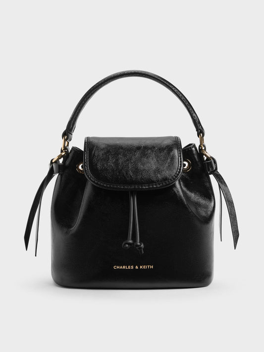 CHARLES & KEITH Customer Favorite | Dalia Bow Top Handle Bag - Black