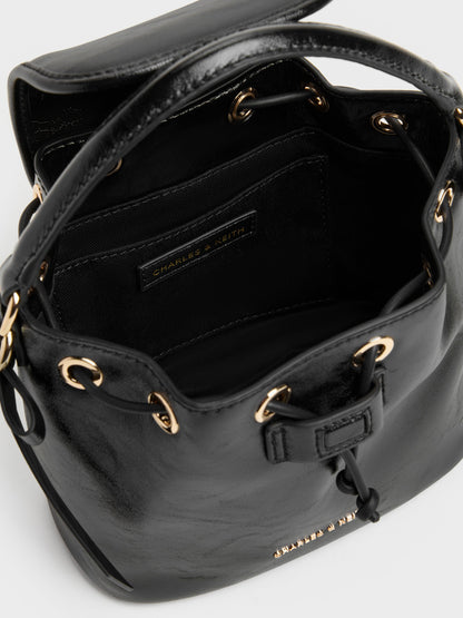 CHARLES & KEITH Customer Favorite | Dalia Bow Top Handle Bag - Black
