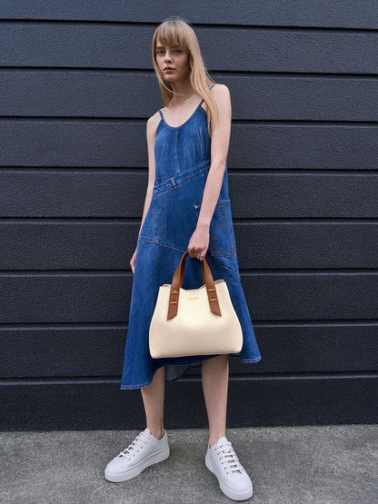 CHARLES & KEITH Customer Favorite | Shania Canvas Tote Bag - Chocolate