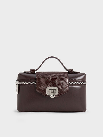 CHARLES & KEITH Recommended | Arwen Top Handle Vanity Bag - Plum