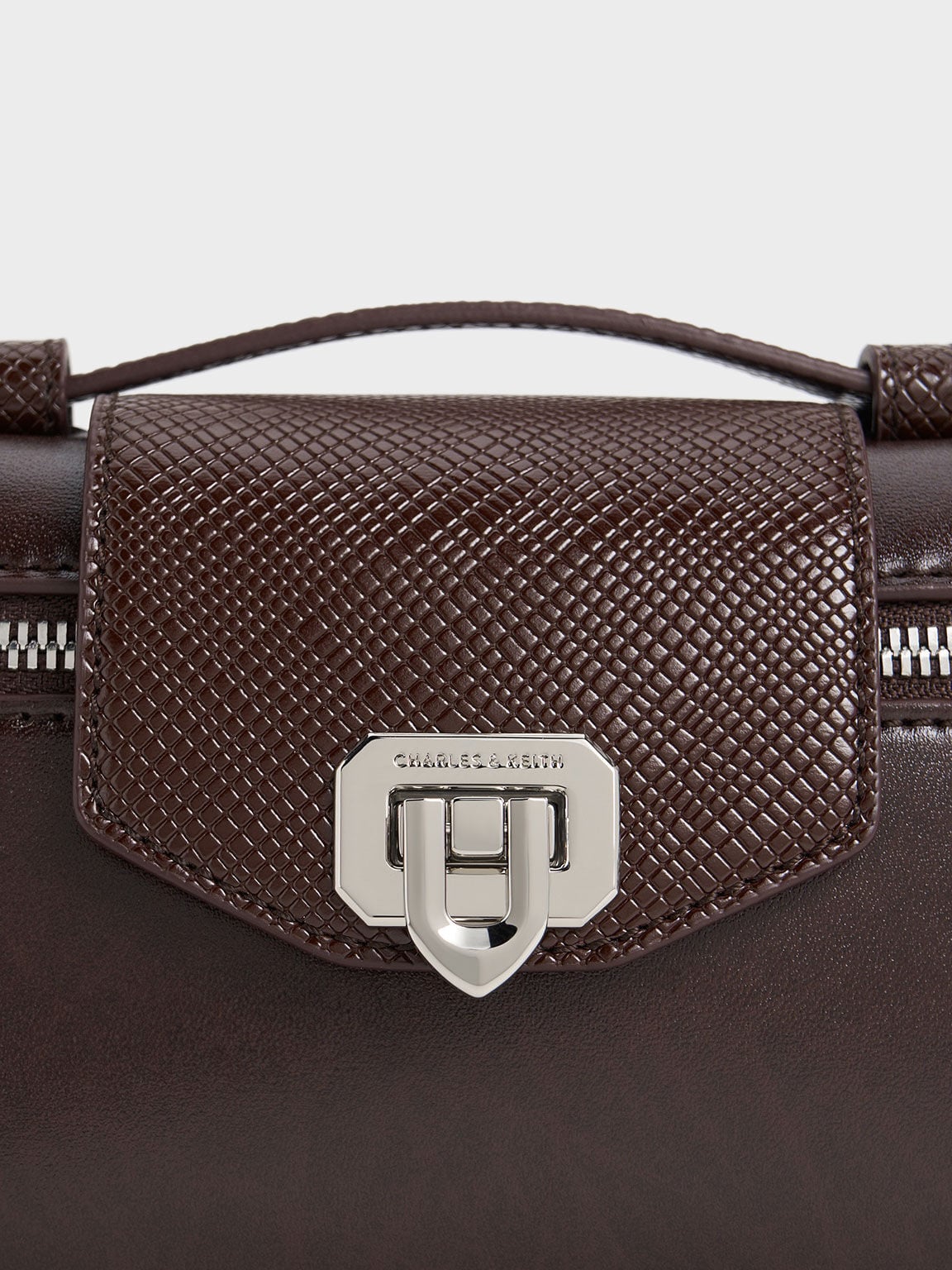 CHARLES & KEITH Recommended | Arwen Top Handle Vanity Bag - Plum