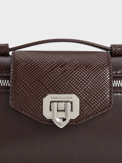 CHARLES & KEITH Recommended | Arwen Top Handle Vanity Bag - Plum