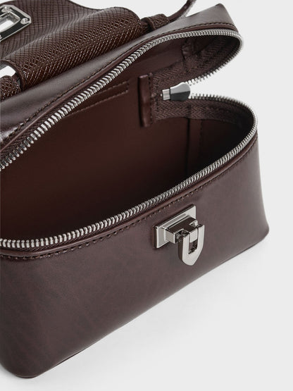 CHARLES & KEITH Recommended | Arwen Top Handle Vanity Bag - Plum